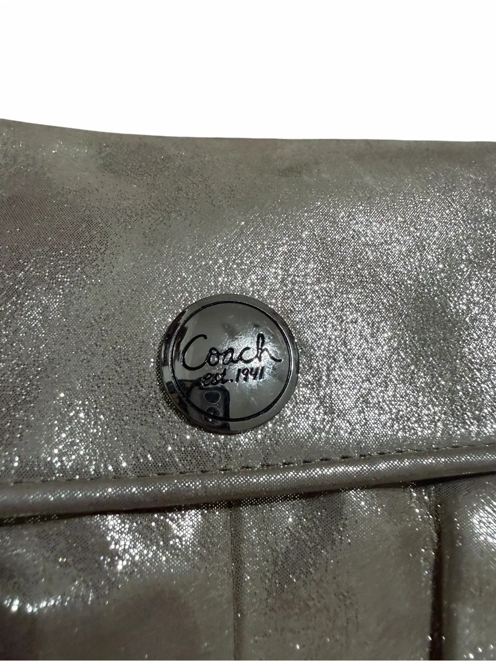 Coach Champagne Gold Metallic Wristlet‎ Clutch Y2K Purse Handbag